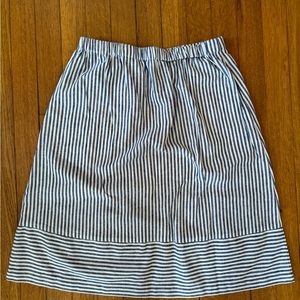 NWOT JCrew linen blend skirt in pin stripe
